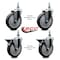 Service Caster 5 Inch Thermoplastic Rubber 12 Inch Threaded Stem Caster Set 2 Brakes SCC SCC-TS20S514-TPRB-121315-2-PLB-2 - alternate 4